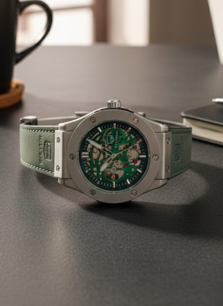 Hublot  Watch With Leather Strap