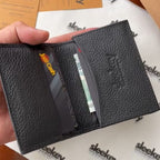 Lether branded wallet with Black