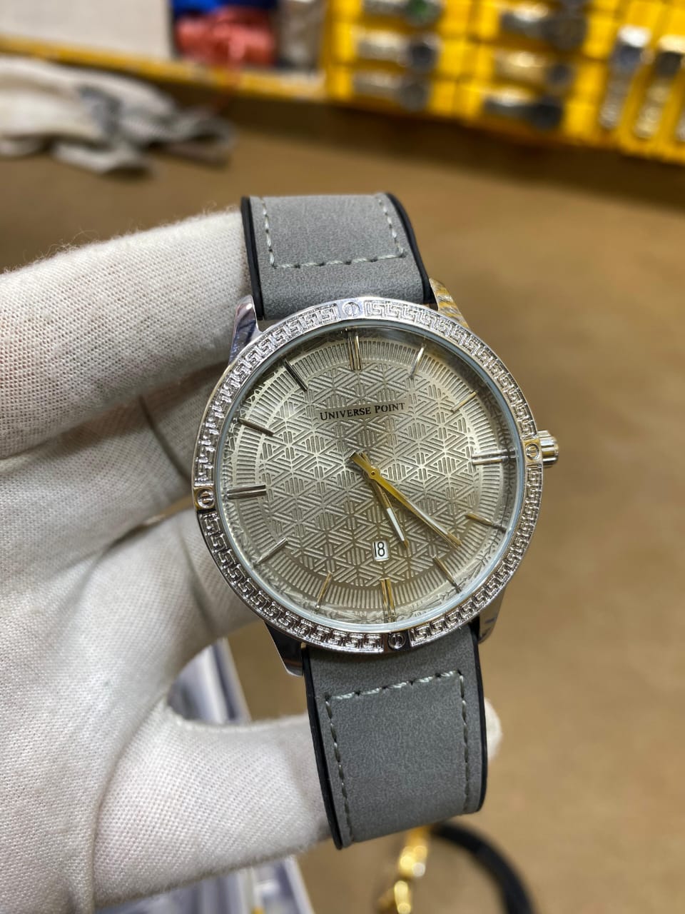 Universe Point Watch  With Lather Strap