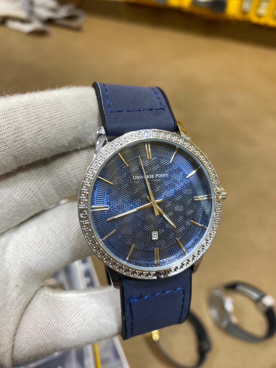 Universe Point Watch  With Lather Strap