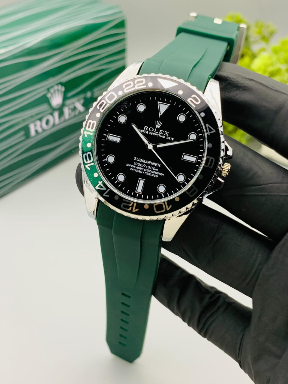 Rolex GMT Watch With GREEN Straps
